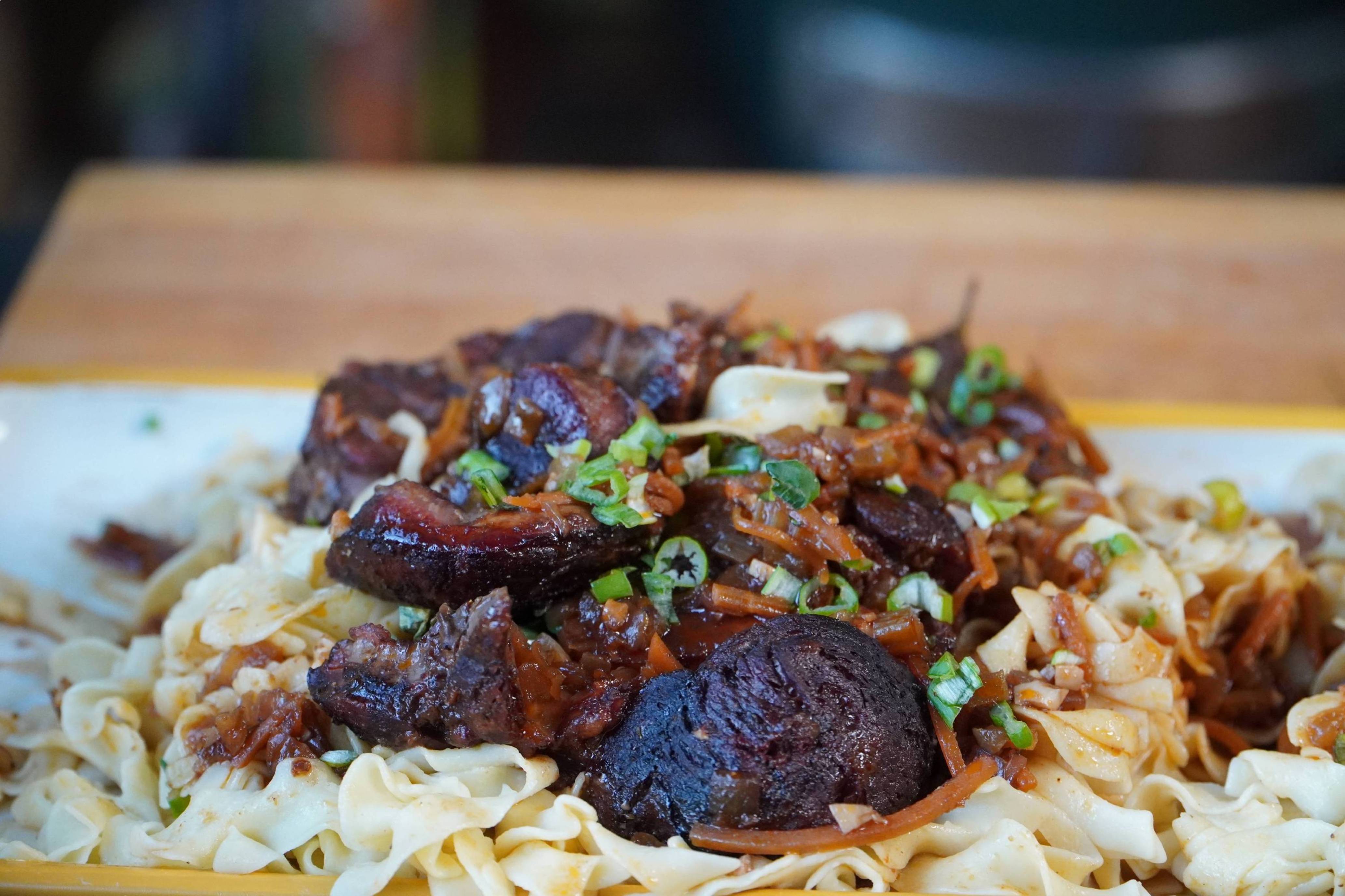 Smoke-braised whole beef shank